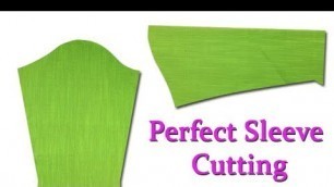 'Perfect Sleeve cutting and stitching easy method for beginners, DIY Hindi tutorial EMODE'