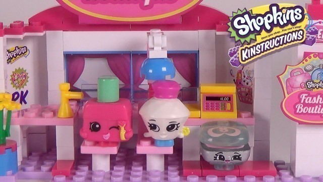 'Shopkins Kinstructions Fashion Boutique Building Blocks - Toy Unboxing and Play Review'