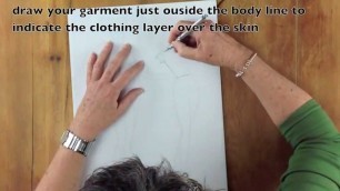 'Fashion Illustration Videos - 1  drawing the garment.'