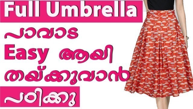 'Umbrella skirt stitching in malayalam for beginners EMODE'