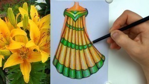 'How to Draw Gorgeous Dress - Fashion Sketching'