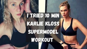'HOW TO GET BODY LIKE KARLIE KLOSS? I 10 minute supermodel HIIT workout I Celebrity workout I Sweaty'