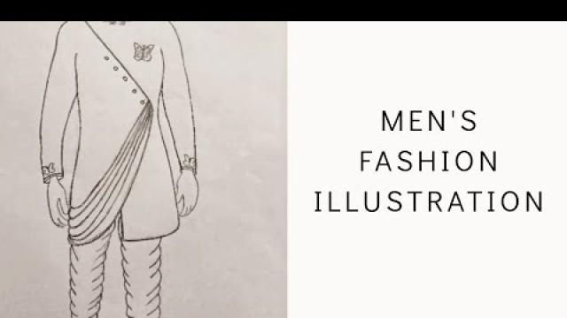 'How to Draw Men\'s Ethnic wear / Fashion illustration for beginners | Easy steps to draw Men\'s wear'