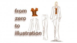 'Fashion illustration tutorial: Women Pant Suit, Tailored Jackets, with Procreate on iPad Pro'