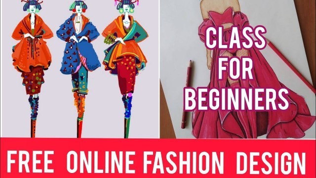 'Fashion Illustration Painting for Beginners (Easy version ...// FREE  ONLINE  FASHION DESIGN COURSE'