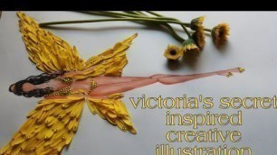 'victoria\'s secret inspired fashion illustration |creative illustration'