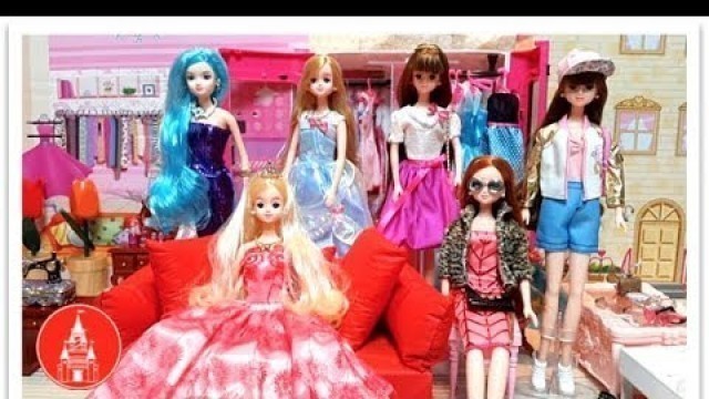 'Mimi doll house fashion show change clothes / Barbie toys play PART II - Alice Toys'