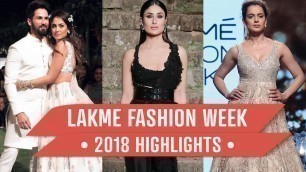'Kareena Kapoor Khan, Shahid Kapoor, Mira Rajput: Lakme Fashion Week 2018 highlights'