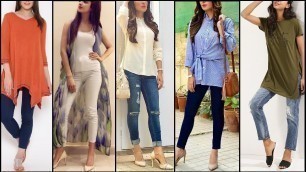 'Latest Causal style Long shirt with jeans for Girls | Stylish Everyday Clothes ideas'