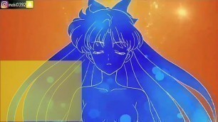 'Sailor Venus transformation (edited 90\'s style) and comparison'