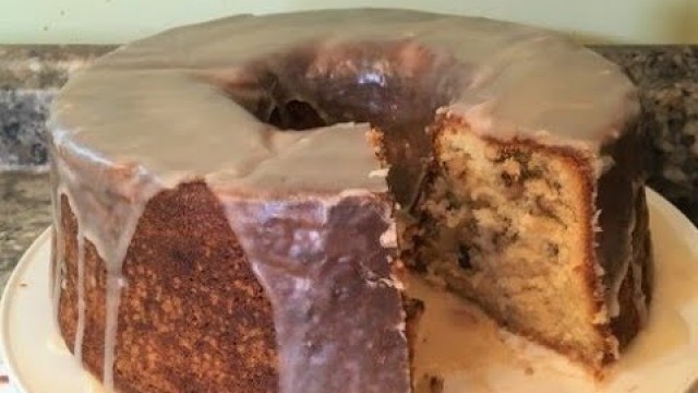 'Black Walnut Pound Cake with Buttercream Glaze'