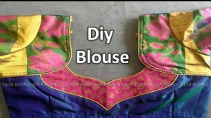 'Diy Blouse | Designer Blouses For Saree 2017 | designer blouse patterns back neck'