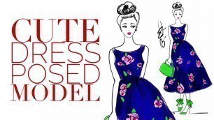 'How to Draw Fashion Illustration for Beginners Cute Posed Model on Procreate App'
