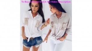 'Top STYLISH CANIS Fashion Blouses 2017 Women Summer Casual Long Sleeve'
