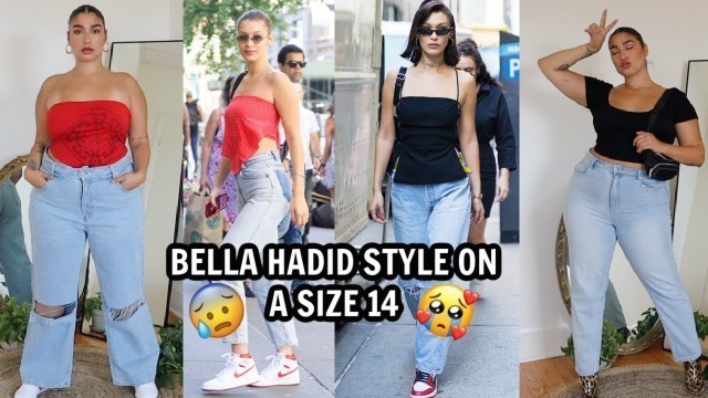 'Dressing like BELLA HADID as a SIZE 14 (90s inspo) | Fashion Nova Curve'