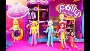 'Polly Pocket Dolls Clothes Dress Up Fashion Challenge Game for Kids Toys Disney Princess Magiclip'