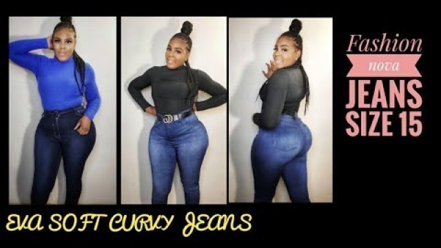 'FASHIONNOVA JEANS SIZE 15 SUPER SOFT JEANS AND DISTRESSED JEANS .THE THICKNESS IS REAL! GAIN 25 LBS'