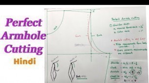 'Perfect armhole cutting tips for beginners DIY Hindi tutorial easy method EMODE'