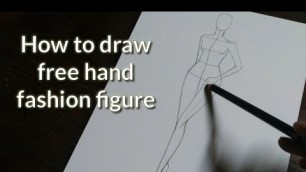 'Fashion illustration female figure drawing | free hand fashion figure drawing  | figure poses sketch'