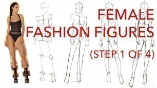'Female Fashion Figures: Step 1 of 4: Figuring Out the Pose & Proportions'