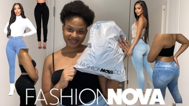 'FASHION NOVA JEANS TRY ON HAUL #fashionnova'