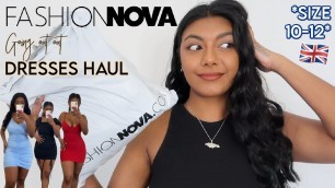 '*TRY ON* FASHION NOVA DRESSES HAUL | Size 10-12 | First Impressions UK REVIEW'