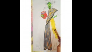 'tie nd dye effect#tienddye#art#fashionsketching'