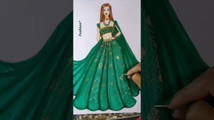 'Indian Dress Drawing For Beginners | Fashion Design Sketches |Sketching @Fashion 7'