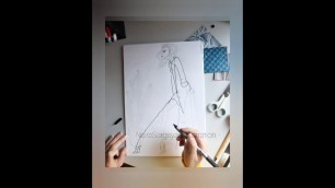 'Fashion Illustration (tutorial) Fashion Sketching Fashion Drawing  Video tutorial'
