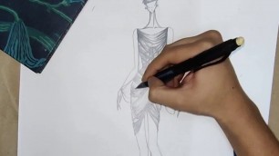 'fashion illustration step by step (pencil drawing) part-2'