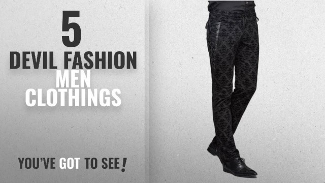 'Top 10 Devil Fashion Men Clothings [ Winter 2018 ]: Devil Fashion Punk Men Cotton Dress Pants'