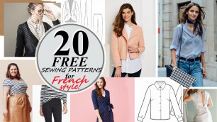'20  CLASSIC and FREE sewing patterns for sewing a French Style Wardrobe'