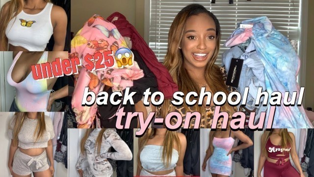 'affordable BACK TO SCHOOL CLOTHING HAUL 2020|PRETTYLITTLETHING, FASHIONNOVA, HONEYBUM, +MORE #haul'