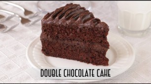 'Double Chocolate Cake | with Old Fashion Cooked Chocolate Fudge Frosting'