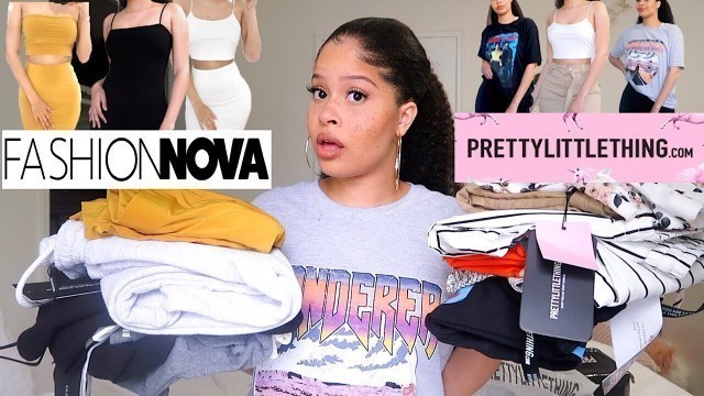 'HOT GIRL SUMMER TRY-ON HAUL ft Prettylittlething and Fashion Nova!'