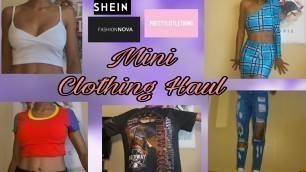 'Mini Clothing haul : SHEIN, Prettylittlething, jurllyshe & fashion nova 