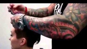 'Punk Hair Cut Easy Tutorial How To Color And Style Mohawk Style Hair Cut And Beautiful Bright Colour'