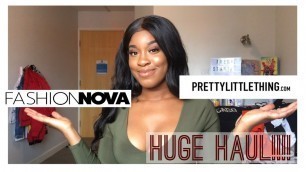 'HUGEEEE FASHIONNOVA & PRETTYLITTLETHING TRY ON HAUL | ALIEXPRESS VIP BEAUTY HAIR  || TONII TIME'