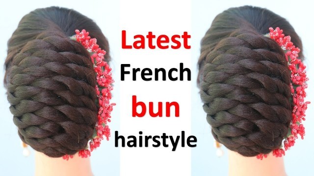 'latest french bun hairstyle | hair style girl | ladies hair style | hairstyle for girls | hairstyle'