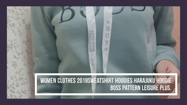 'Women Clothes 2019sweatshirt Hoodies Harajuku Hoodie Boss Pattern Leisure Plus Size Punk Oversized'