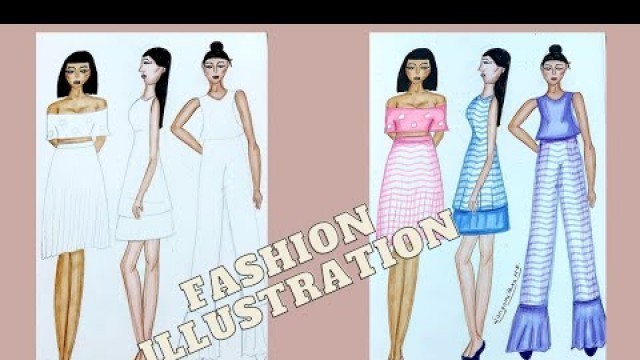 'How to draw a Fashion illustration | Pattern making | SangamithraM.R.'