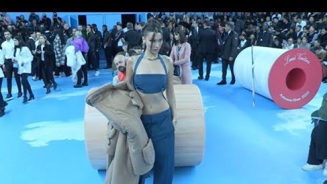 'Bella Hadid front row at the Louis Vuitton Menswear Fashion Show in Paris'