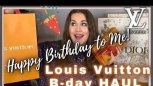 'What I GOT for my 35 BIRTHDAY: LOUIS VUITTON unboxing LV Perfume , Mini Pochette Damier Ebene(haul2)'