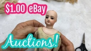 '$1.00 Opening Bid Antique French Fashion Dolls on eBay | Buying Dolls Video'