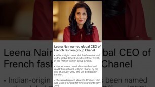 'Leena Nair named global CEO of French fashion group Chanel#currentaffairs #shorts #gk'