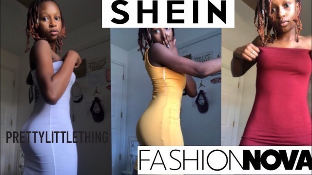 'My HUGE SPRING TRY ON CLOTHING HAUL!!! SHEIN, PrettyLittleThing, and Fashion Nova'