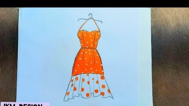 'How to draw fashion / Fashion illustration / Fashion dress drawing / dress drawing easy'