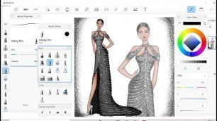 'Fashion illustration timelapse | Autodesk sketchbool'