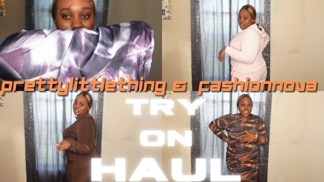 'PRETTYLITTLETHING & FASHIONNOVA CURVE PLUS SIZE TRY ON HAUL | Jourdan D.'