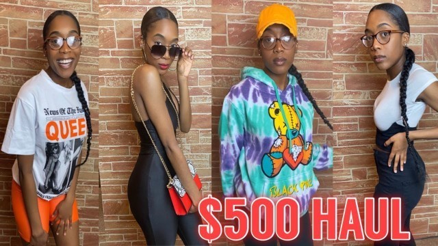 'I SPENT $500 ON FASHION NOVA & PRETTYLITTLETHING ?! | HUGE TRY ON HAUL | IAMSHANDO'